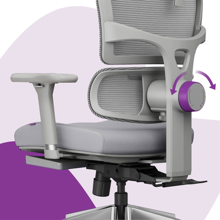 Ergonomiczny fotel Spacetronik LUMBO 44 Szary