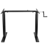 Manual Height-Adjustable Desk Frame Black 