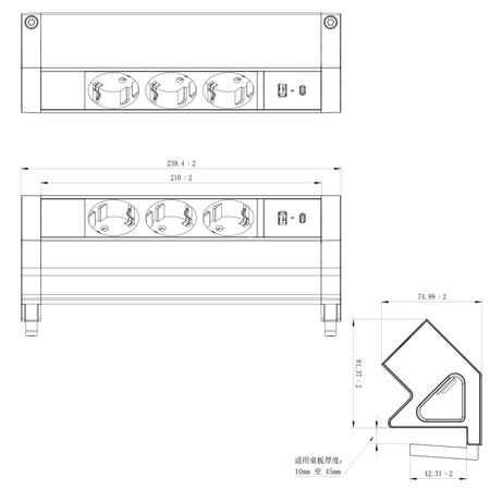 Gniazdo blatowe Spacetronik SPSTA51BS