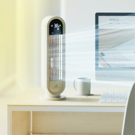 Wentylator biurkowy z rotacją Airpuff 4 biały