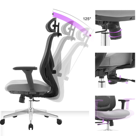 Egonomiczny fotel biurowy obrotowy ELSA Czarny