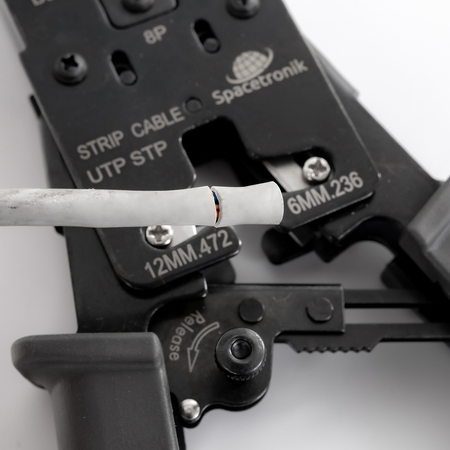 RJ45/RJ12/RJ11 Crimpzange mit LAN-Tester NT-CT04