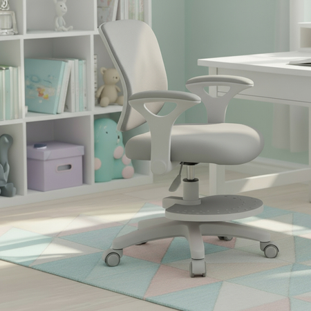 Fotel ergonomiczny dziecięcy Spacetronik SPC-XD17C Szare