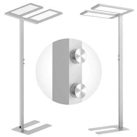 Podwójna lampa podłogowa biurowa GLOW D24 Biała