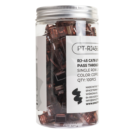 Wtyk RJ45 przelotowy kat 6 UTP PT-RJ456UC-1 100szt