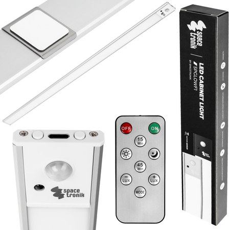 Bezprzewodowa lampa LED Czujnik ruchu 80cm Srebrna