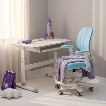 Fotel ergonomiczny dziecięcy Spacetronik SPC-XD19A Niebieskie