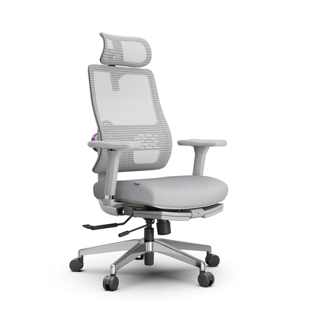 Fotel z podnóżkiem Spacetronik LUMBO 22 Szary