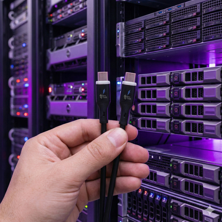 Kabel LED silikonowy USB-C do USB-C 2m