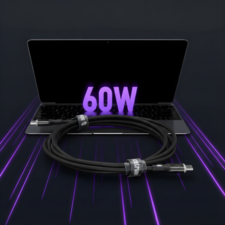 Kabel LED silikonowy USB2.0 do USB-C 1m