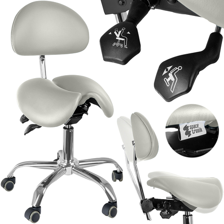 Ergonomiczny hoker regulowany SELLA biały