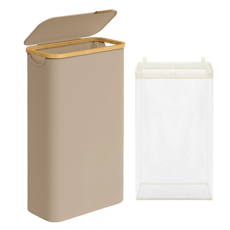 Kosz na pranie 65L 1 komorowy beż