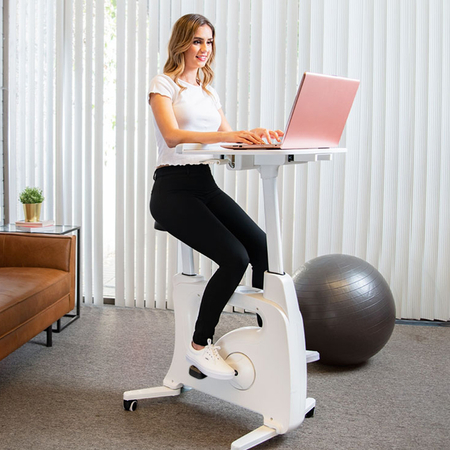 Spacetronik Workbike Heimtrainer mit Tischplatte