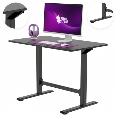 Spacetronik Moris 100BB 120x60 pneumatischer Schreibtisch