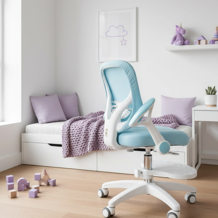 Zestaw dla dziecka regulowane biurko 112×60 z półką + ergonomiczne krzesło Spacetronik XD