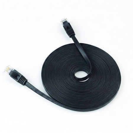 CAT 6A płaski kabel sieciowy U/UTP czarny 7M
