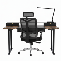 Zestaw ergonomiczny biurko elektryczne SPE F121 krzesło Spiro lampa Glow D8