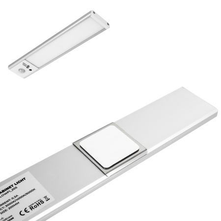 Bezprzewodowa lampa LED Czujnik ruchu 20cm Srebrna