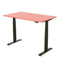 Stelaż elektryczny Spacetronik SPE-222OB Vegard + blat MDF premium czerwony