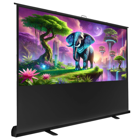 Ekran Projekcyjny Podłogowy Rozwijany 110" 4k 16:9