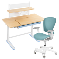 Zestaw dla dziecka regulowane biurko 112×60 z półką + ergonomiczne krzesło Spacetronik XD