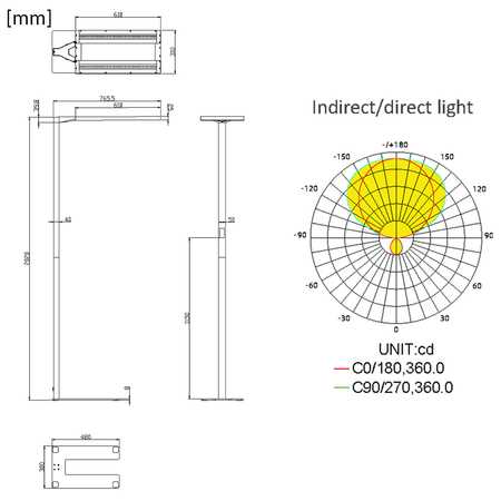 Lampa wolnostojąca podłogowa GLOW D24 Pro Biała