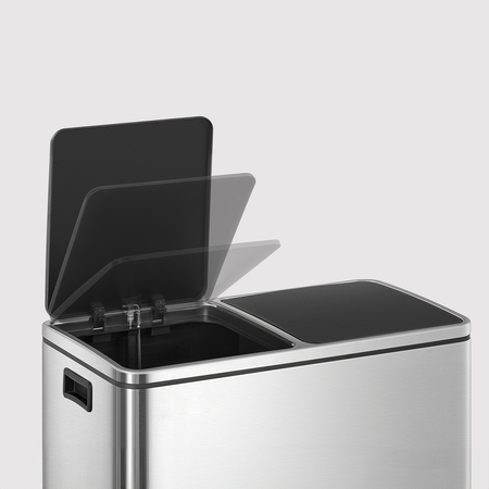 Funky Trash Can Silver Black Spacetronik Podwójny