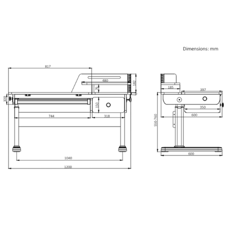 Biurko regulowane Spacetronik XD SPE-X104WL 120x60