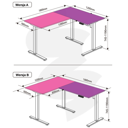 Spacetronik Loris 123BB elektrischer Schreibtisch 180x120