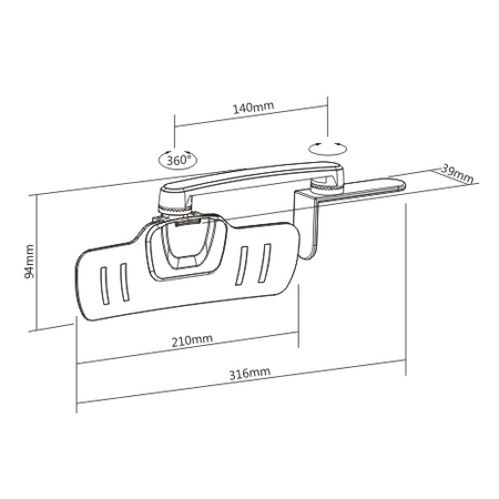 Spacetronik Dokumentenhalter SPB-021B