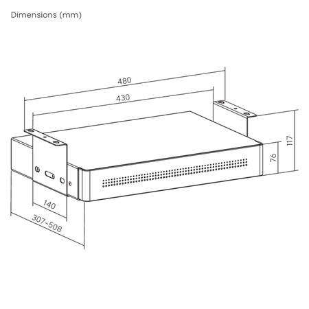 Szuflada pod biurko USB Spacetronik SPB144 Czarna