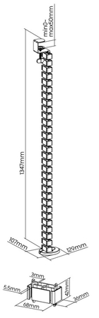 Prowadnica kablowa z uchwytem SPK-181W 130cm