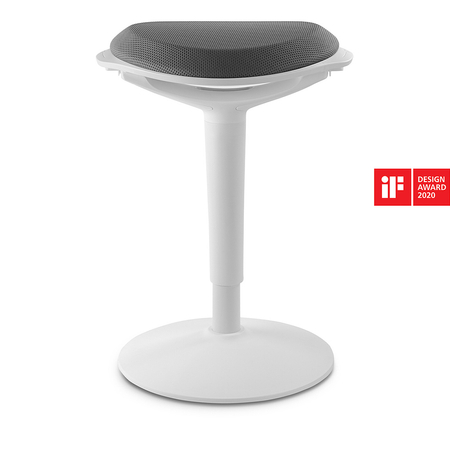 Aktywny hoker ergonomiczny Zippy (biało-szary)