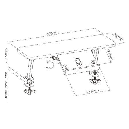 Spacetronik Tischverlängerung SPB112WW 60