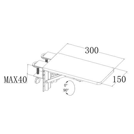 Podłokietnik do biurka Spacetronik SPB131W ergonomiczne wsparcie biały
