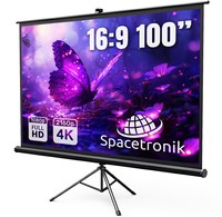 Projektionswand mit Stativ100" 4K Spacetronik