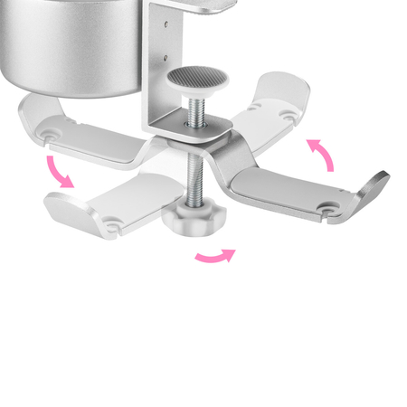 Uchwyt do biurka - słuchawki, kubek SPB-024 Czarny