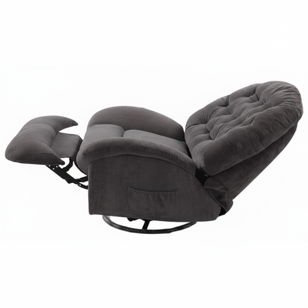 Fotel elektrycznie regulowany Spacetronik Flax 04 relaksacyjny bujany szary