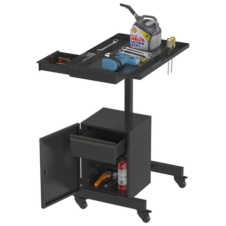 Wózek warsztatowy z szafką zamykaną kluczem SPC141