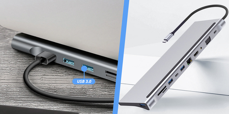 Mehrfachanschluss SPU-M02 USB-C HDMI VGA RJ45 USB 3.0 SD