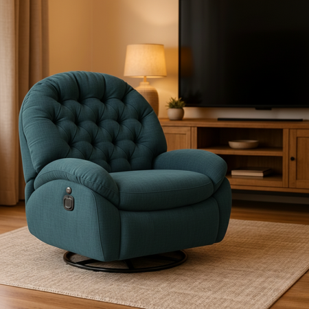 Zestaw wypoczynkowy fotel Spacetronik Flax 04M + stolik regulowany BUDDY