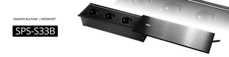 Gniazdo blatowe zasuwane Spacetronik SPS-S33B