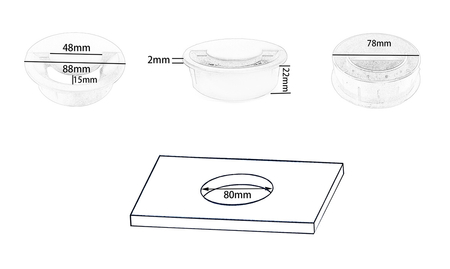Przepust kablowy 80 Spacetronik SPS-G02W