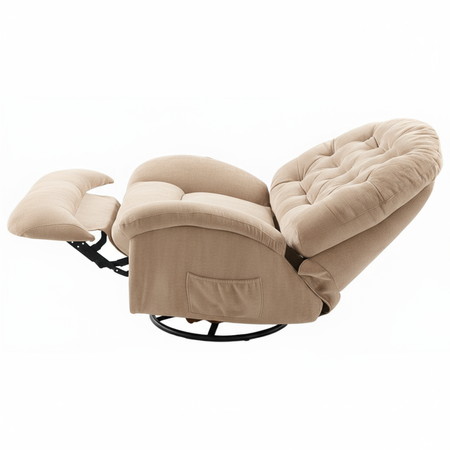 Fotel elektrycznie regulowany Spacetronik Flax 04 relaksacyjny bujany beżowy