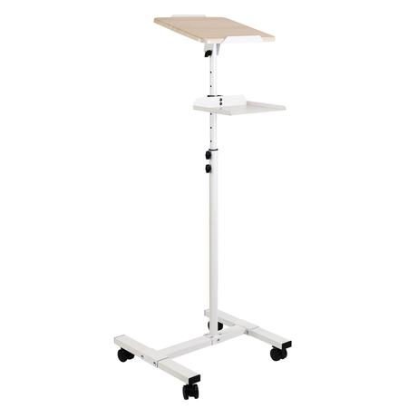 Wysoki biały stolik pomocniczy Buddy na kółkach