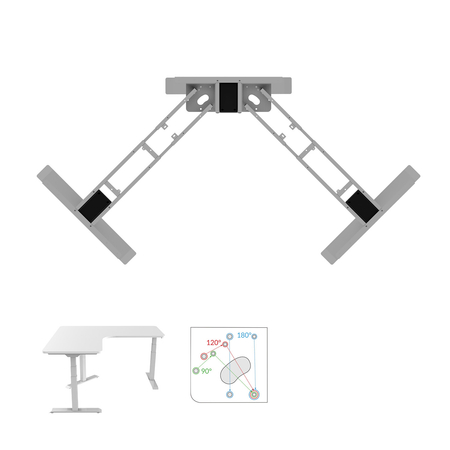Elektryczny stelaż biurkowy Spacetronik SPE-323TG