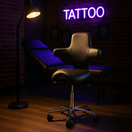 Ergonomiczny hoker regulowany SELLA biały