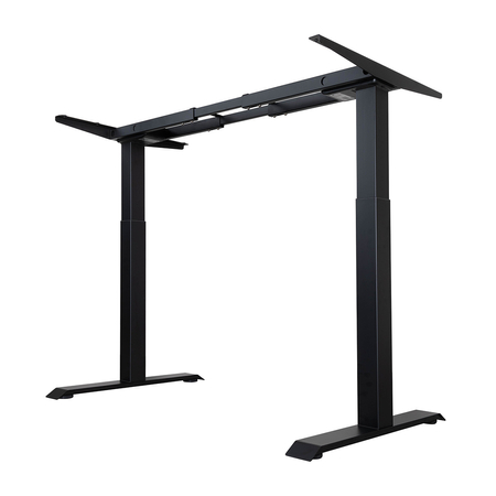 Biurko regulowane Vegard elektryczne dwusilnikowe MDF czarno-zielone