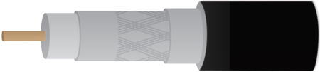 Koaxialkabel RG11 163mm SP11CCS PE 1m