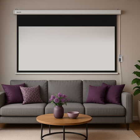 Elektryczny Ekran Projekcyjny PEV Ścienny 120"